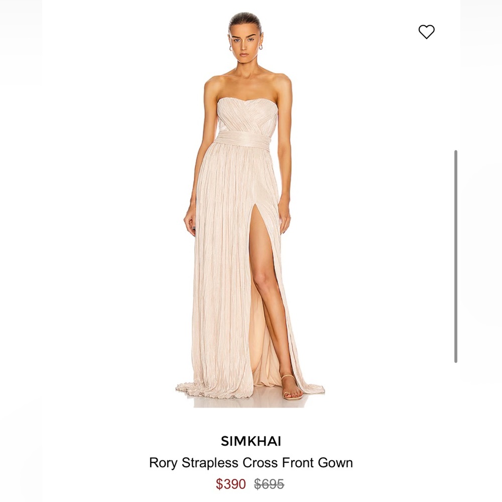 SIMKHAI Rory Cross Front Dress in Blush Size 4 - Picture 2 of 6